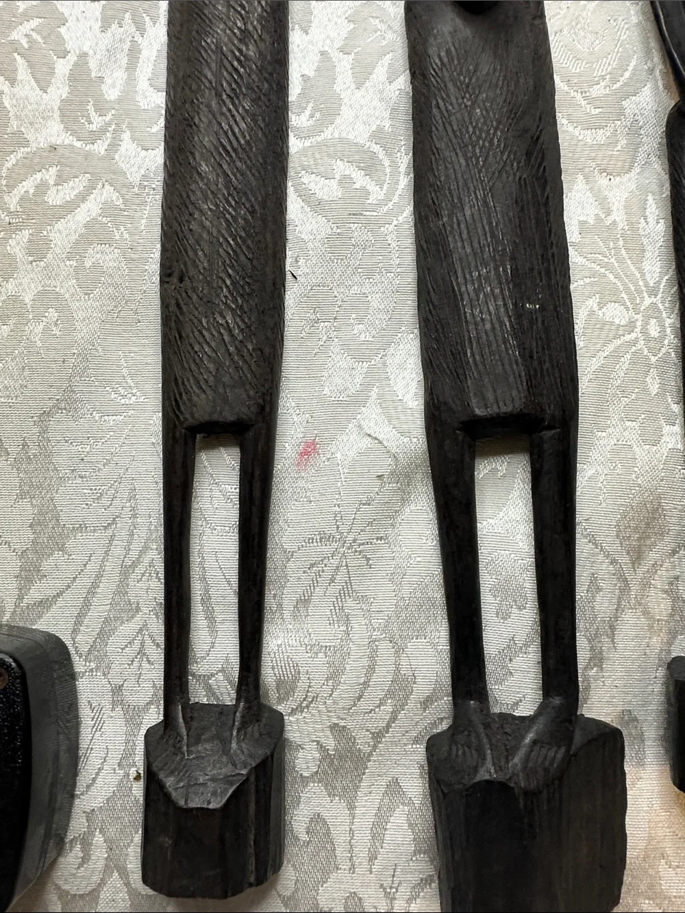 Hand-Carved Wooden Figurine Wall Set of 4